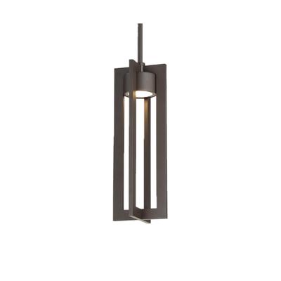 dweLED Chamber 16 Inch Tall 1 Light LED Outdoor Hanging Lantern - PD-W48616-BK