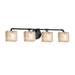 Justice Design Group Alabaster Rocks! - Bronx 35 Inch 4 Light Bath Vanity Light - ALR-8464-55-NCKL