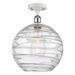 Innovations Lighting Bruno Marashlian X-Large Deco Swirl 12 Inch 1 Light Semi Flush Mount - 516-1C-WPC-G1213-12-LED