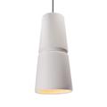 Justice Design Group Radiance 8 Inch Mini Pendant - CER-6435-BLK-CROM-WTCD-120E-LED-10W