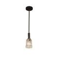 Justice Design Group Veneto Luce 4 Inch Mini Pendant - GLA-8445-16-CLRT-MBLK-LED1-700