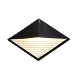 Justice Design Group Ambiance Collection 8 Inch Tall 1 Light LED Outdoor Wall Light - CER-5600W-BLK