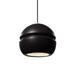 Justice Design Group Radiance 8 Inch Mini Pendant - CER-6410-MAT-DBRZ-WTCD-PL1-GU24-13W