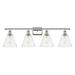 Innovations Lighting Bruno Marashlian Ballston Cone 38 Inch 4 Light Bath Vanity Light - 516-4W-WPC-GBC-81-LED