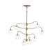 Hubbardton Forge Ume 35 Inch 8 Light Multi Light Pendant - 136359-1078