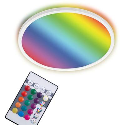 Briloner - led Panel Dimmbar Fernbedienung rgb Ultraflach 15W weiß Kunststoff Image