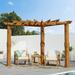 Dilan Outdoor Acacia Wood Triangle Pergola by Christopher Knight Home