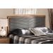 Baxton Studio Iden Modern and Contemporary Dark Grey Fabric Upholstered and Walnut Brown Finished Wood Queen Size Headboard - Wholesale Interiors MG9733-Dark Grey-Walnut-Queen-HB