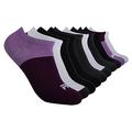 Fila Women's Show Socks, Purple Colorblock (10 Pack), One Size