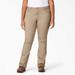 Dickies Women's Plus Perfect Shape Bootcut Jeans - Stonewashed Bronze Sand Size 16W (FDW147)