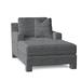 Bernhardt Mily Recessed Arms Chaise Lounge Wood in Gray | 33.5 H x 36 W x 60.5 D in | Wayfair P1289_5533-011