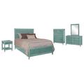 Birch Lane™ Deitrich Standard 5 Piece Bedroom Set Wicker/Rattan in Blue | Queen | Wayfair 344DF5E333F240C79E37C7FDAAC38FE6