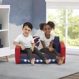Delta Children Avengers Cozee Flip-Out Sleeper Sofa in Blue/Yellow | 15 H x 30 W x 16.5 D in | Wayfair UP83737AV-1160