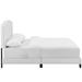 Amelia Faux Leather Bed by Modway Upholstered/Faux leather in White | 47.5 H x 80 W x 81.5 D in | Wayfair MOD-5991-WHI