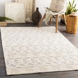 White 24 x 0.4 in Area Rug - Joss & Main Tribeca Geometric Handmade Flatweave Wool Blue/Cream Area Rug Polyester/Wool | 24 W x 0.4 D in | Wayfair