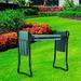 Arlmont & Co. Folding Garden Kneeler & Seat Outdoor Bench Metal in Green | 20 H x 23 W x 11 D in | Wayfair 9B91B304BE634B518BE54BE50B3D7FF6