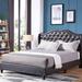 Alcott Hill® Tufted Low Profile Storage Standard Bed Upholstered/Faux leather in Brown | 50 H x 60 W x 80 D in | Wayfair