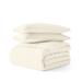 Wade Logan® Chisolm Double Brushed Microfiber Square Pattern Quilted Coverlet Set Polyester/Polyfill/Microfiber in White | Wayfair