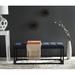 Latitude Run® Bench Linen/Upholstered in Gray/Blue/Black | 19 H x 48 W x 18 D in | Wayfair MCRR5218 27548018