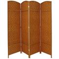 Winston Porter Broch Bamboo/Rattan Folding Room Divider Bamboo/Rattan in Brown | 71 H x 78 W x 0.75 D in | Wayfair 333F66D4C59948C09EF1248220C98DB8