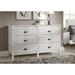 Altamirano 6 Drawer 51" W Solid Wood Double Dresser Wood in White Laurel Foundry Modern Farmhouse® | 33.5 H x 51 W x 18.5 D in | Wayfair