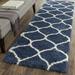 Blue/Navy 27 x 2 in Area Rug - House of Hampton® Darrold Geometric Navy/Ivory Area Rug Polypropylene | 27 W x 2 D in | Wayfair