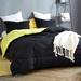 Grovelane Daniella 3 Piece Reversible Comforter Set Polyester/Polyfill/Microfiber in Green/Black/Yellow | Queen | Wayfair
