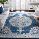 Gray 108 x 0.31 in Indoor Area Rug - Langley Street® Evart Oriental Navy/Light Area Rug | 108 W x 0.31 D in | Wayfair