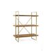 Everly Quinn Raheim 47" Solid Wood Etagere Bookcase Wood in White/Brown | 47 H x 38 W x 17 D in | Wayfair 2A55B174E9A04ACA82A5A8C80295A994