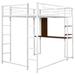 Mason & Marbles Metal High Loft Bed w/ Desk Wood/Metal in White, Size 72.0 H x 42.0 W in | Wayfair 866930B8D0E84068A3C18BECFC714FEC