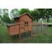 Tucker Murphy Pet™ Hanish Chicken Coop w/ Chicken Run Solid Wood in Brown | 44.5 H x 22 W x 120 D in | Wayfair E0ACC6BCD49C47B482B816D6D6909A04