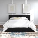 Wade Logan® Baldriche Tufted Storage Platform Bed Upholstered/Faux leather in Black | 40 H x 57.1 W x 80.7 D in | Wayfair
