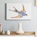 Winston Porter Jeweled Barn Swallow I - Wrapped Canvas Print Canvas, Solid Wood in Blue/Brown | 12 H x 8 W x 1 D in | Wayfair