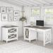 Huckins Desk Wood in Gray/White Laurel Foundry Modern Farmhouse® | 30 H x 54.02 W x 23.62 D in | Wayfair A252BC9A185D4BB3986F7EBCD0E2A510