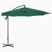 VidaXL Cantilever Umbrella Parasol Outdoor Patio Umbrella Garden Sunshade Steel Metal in Green | 118.11 W x 118.11 D in | Wayfair 44873