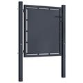 VidaXL Fence Gate Metal Fence Post Garden Gate for Outdoor Steel Anthracite Metal | 59.1 H x 39.4 W x 0 D in | Wayfair 144518