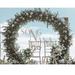 YaoTown Minimalist Metal Wedding Arch Double Layer Background Decoration Stand Metal in White | 90.55 H x 106.29 W x 22.83 D in | Wayfair tz028