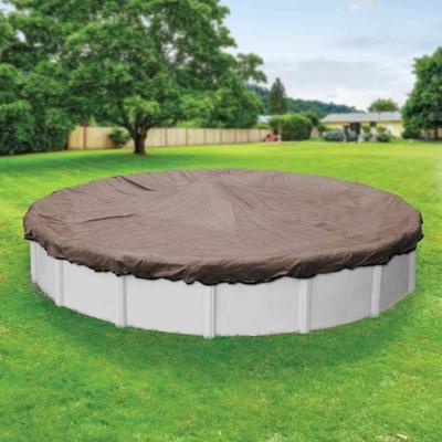 Pool Mate Extreme-Mesh Taupe Winter Cover for Round Above-Ground Swimming Pools