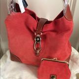 Dooney & Bourke Bags | Dooney & Burke Handbag Nwt Rare Tomato Red Suede | Color: Red | Size: 12 X 12 X 6