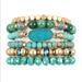 Free People Jewelry | Aqua Marine Boho Bracelets Beaded Boho | Color: Blue/Green | Size: Os