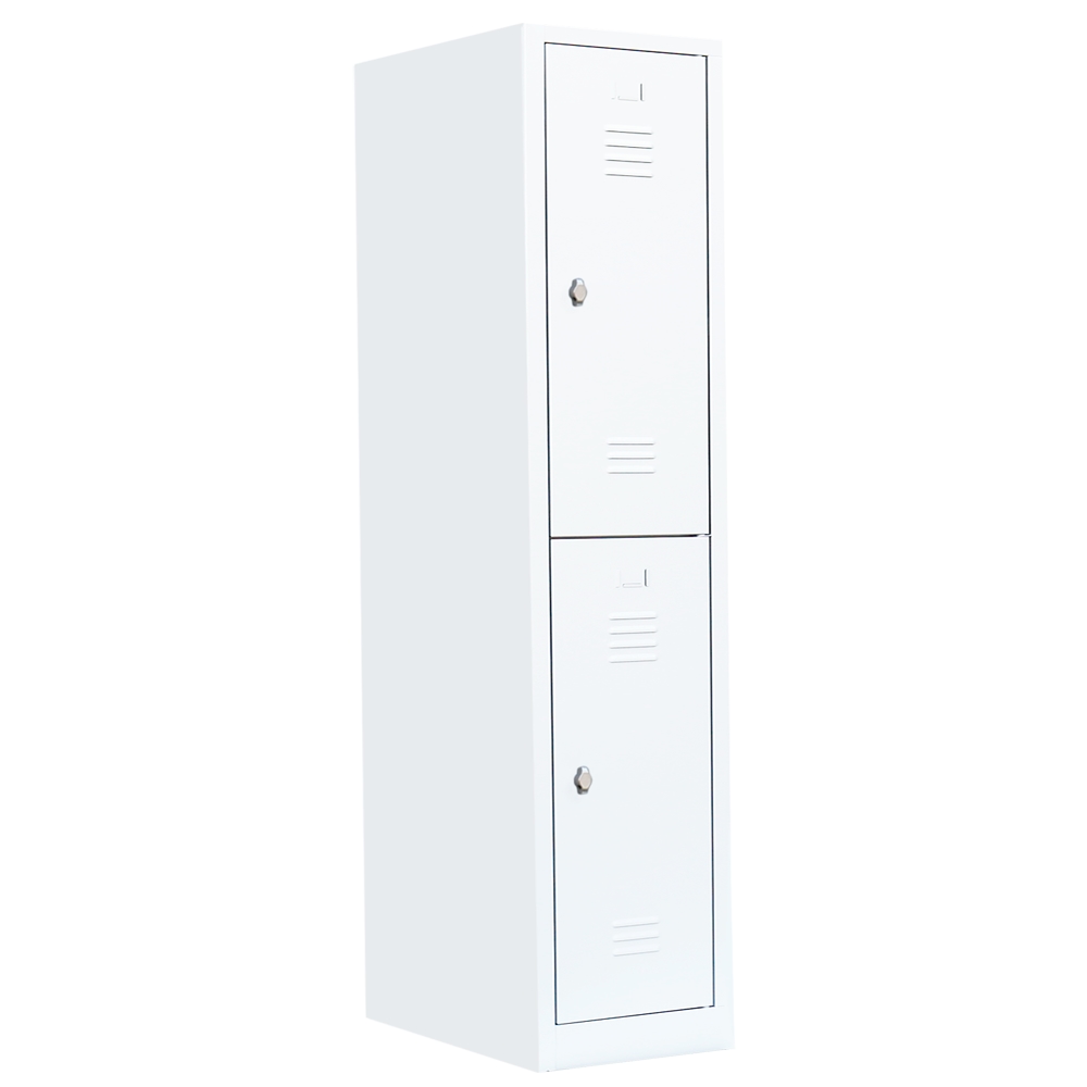 Lüllmann® Garderobenschrank, 1 Abteil doppelstöckig, H 1800 x B 415 x T 500 mm, signalweiß Image