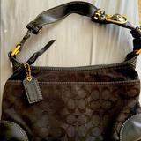 Coach Bags | Coach Black Shoulder Bag With Mini Skinny Wallet. | Color: Black | Size: Os