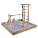 Penn Plax 20" Wood Bird Play Gym for Wood in Brown | 20 H x 24 W x 24 D in | Wayfair BA171