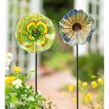 Wind & Weather 6" Handcrafted Blown Glass Flower w/ Metal Garden Stake Glass | 21.5 H x 5.91 D in | Wayfair YD6777YEL