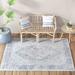 Blue/White 108 x 0.47 in Area Rug - Mistana™ Didmarton Oriental Blue/Ivory/Teal Area Rug Polyester/Polypropylene | 108 W x 0.47 D in | Wayfair