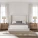 Lark Manor™ Low Profile Standard Bed Upholstered/Revolution Performance Fabrics® in White | 81 W x 65 D in | Wayfair