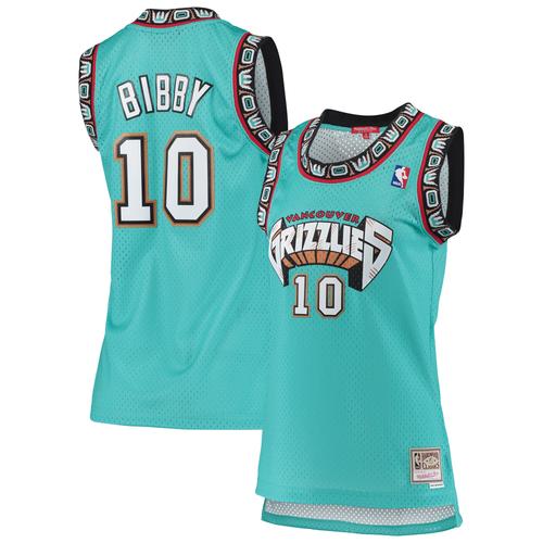 Türkises Mitchell & Ness Mike Bibby Vancouver Grizzlies 1998/99 Hardwood Classics Swingman-Trikot für Damen