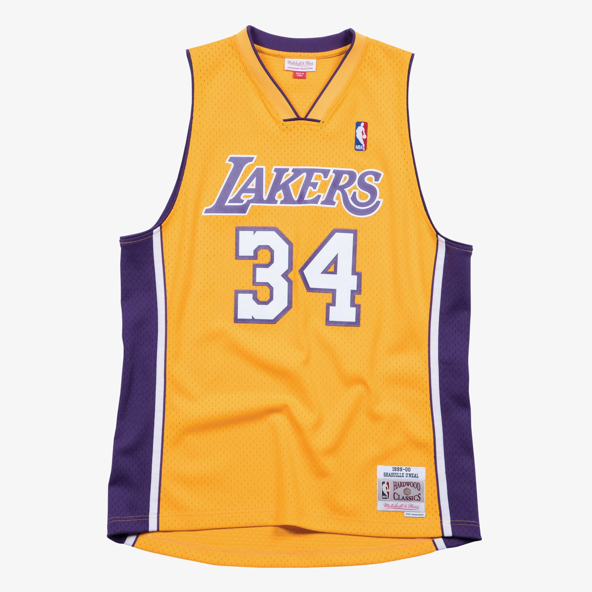Maillot Mitchell & Ness Swingman des Los Angeles Lakers Domicile Shaquille O'Neal 1999-00 - Homme Taille: S