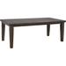 Dining Table with Wooden Plank Style Tabletop, Dark Brown