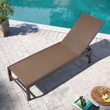 Pellebant Outdoor Aluminum Patio Chaise Lounge Chair Adjustable - N/A